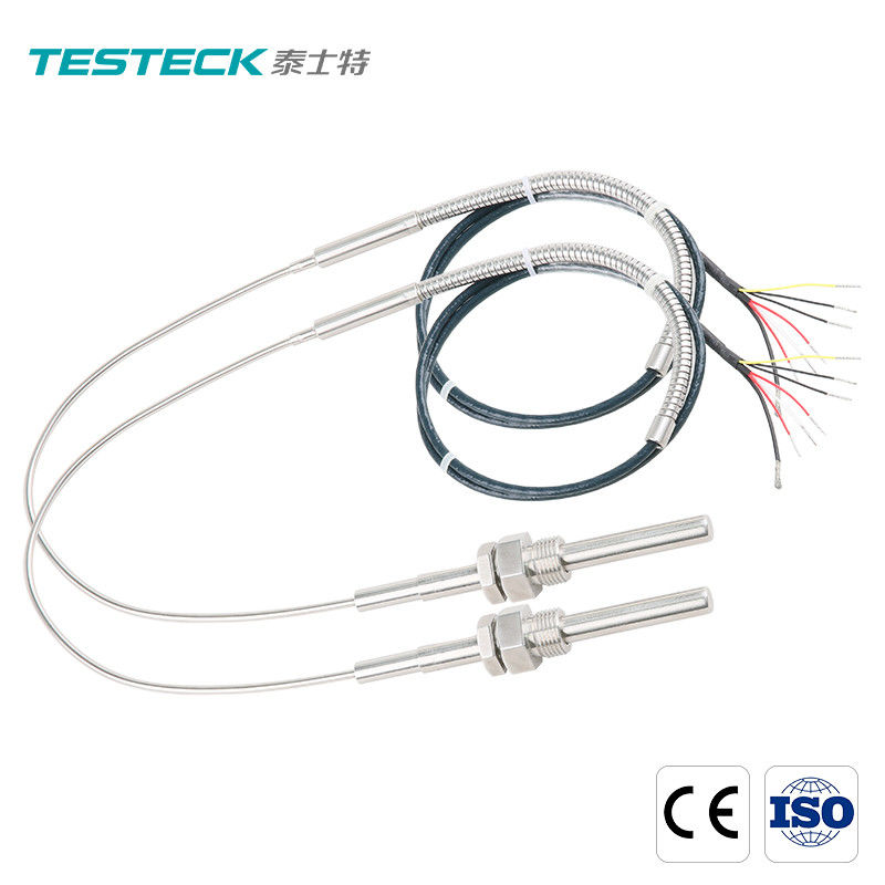 SUS304 2 3 4 Wire Rtd Pt100 مستشعر درجة الحرارة للكابلات المدرعة